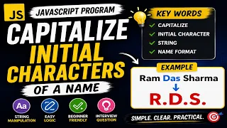Convert Full Name to Initials in JavaScript