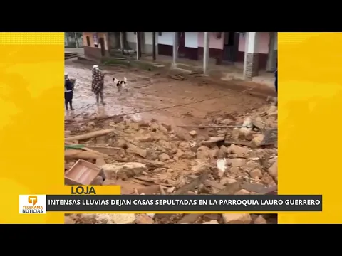 Intensas lluvias dejan casas sepultadas en la parroquia Lauro Guerrero
