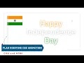 Independence Day Special Flag Hoisting CSS animation effect HTML