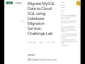 GSP351 Migrate MySQL Data to Cloud SQL using Database Migration Service Challenge Lab Nov 2021