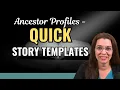 Write and Publish Your Genealogy Book Faster with This Flexible Template - Ancestor Profiles