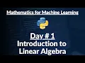 1 Introduction to Linear Algebra Math Python Hindi