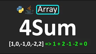 LeetCode - 18 4Sum Array Python Java
