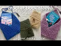 how to crochet book sleeve with wrap-around strap
