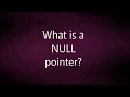 What is a NULL pointer C Programming Interview Questions