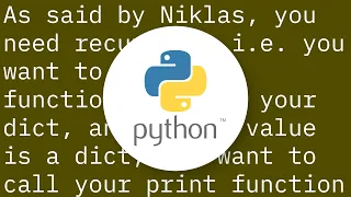 Loop through all nested dictionary values