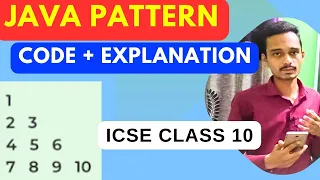 java number patterns pyramid pattern in java icse computer application padhaikrlo