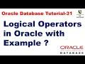 Logical Operators in Oracle with Example Oracle Database Tutorial