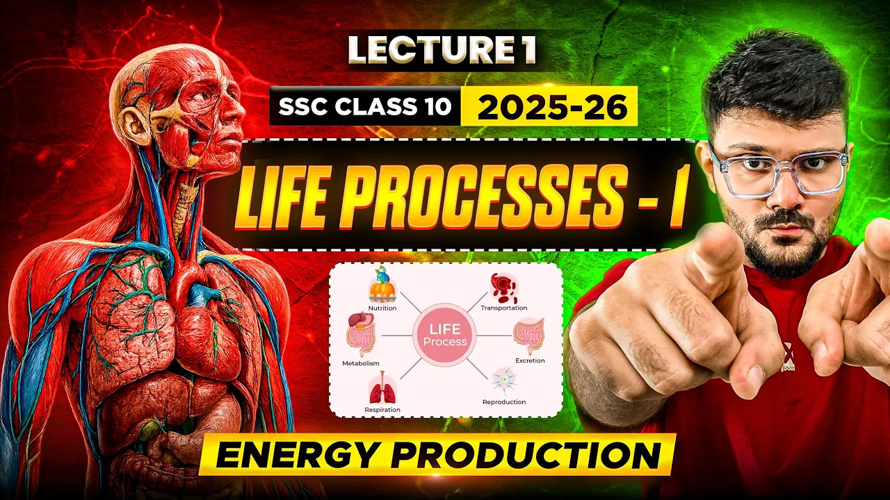 Glycolysis, Kreb's Cycle, ETC Reaction | Life processes in Living Organisms Part - 1 | Class 10 SSC