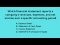 Income Statement Quiz