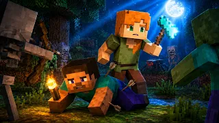 Minecraft THE LIFE OF ALEX & STEVE | SURVIVE 24 HOURS or DIE!!