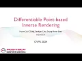 CVPR 2024 Differentiable Point-based Inverse Rendering