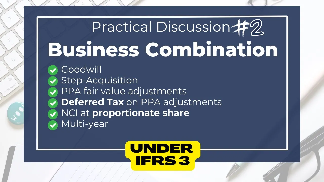 Let’s Solve IFRS 3: Business Combination Problem (PPA, Goodwill, Deferred Tax and NCI)