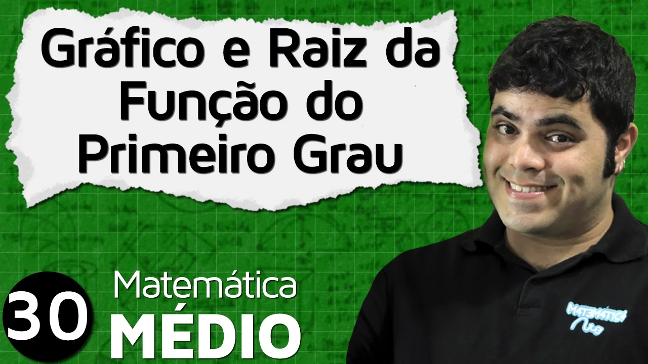 Gráfico e Raiz da Função do Primeiro Grau ou Função Afim (Aula 3 de 6) | MEM #30
