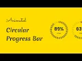 Animated Circular Progress Bar using HTML CSS and Javascript