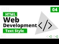 4 HTML Text Style Complete Web Development Course with Hablu Programmer Bangla