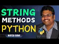 STRING METHODS OPERATIONS BUILT-IN STRING FUNCTIONS - PYTHON PROGRAMMING