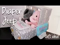 DIY Jeep diaper cake Gender reveal