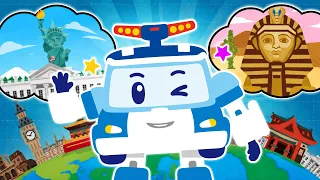 Let's Travel the World!│POLI 10 Minute Songs│Travel Song│Robocar POLI - Nursery Rhymes