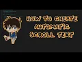 How to create an automatic scroll text like a generic in Unity
