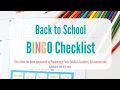 Back to School Printable BINGO Board Checklist
