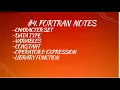 FORTRAN NOTES-CHARACTER SET-DATA TYPE-VARIABLES-CONSTANT-OPERATOR EXPRESSION-LIBRARY FUNCTION