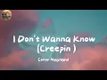 Download Lagu Conor Maynard ( Creepin) I Don't Wanna Know