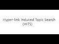 Lecture 9 HITS Algorithm