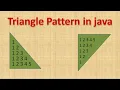 Pattern in java Triangle pattern Pattern by using nested loop java pattern