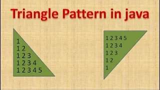 Pattern in java Triangle pattern Pattern by using nested loop java pattern