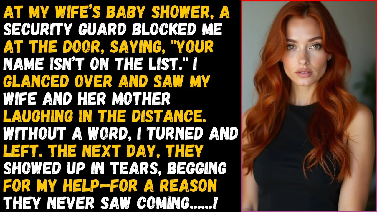 Outline Video My Cheating Wife Banned Me From Her Baby Shower and Laughed—The Next Day, She Begged Me for Help...