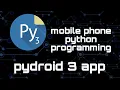 mobile phone python programming how to download the pydroid 3 app