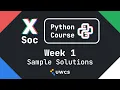 Python Basics Sample Solutions Variables Datatypes Debugging