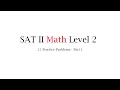 SAT II Math Level 2 25 Practice Problems Part 1
