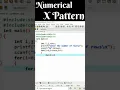 Numerical X pattern print in c programming