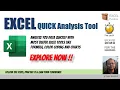 Excel Quick Analysis Tool