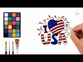 Veterans Day Coloring and Drawing for Kids Toddlers How to Draw USA Flag Drawing for Kids