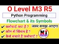 O level Python Chapter 1 Python Flowchart in hindi What is flowchart Flowchart Symbols m3r5 python