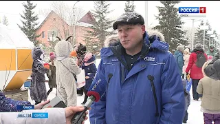 Жители Советского округа встретили зиму в реконструированном сквере