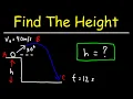 Projectile Motion - How to Find the Height of the Cliff