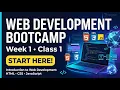 Web Development Bootcamp Week-1 Class-1 HTML CSS JS Client Server Frontend Backend