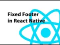 How to make Fixed Footer in React Native RN v5