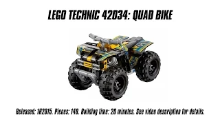 'Lego Technic 42034 Quad Bike' Unboxing, Speed Build & Review | Sariel's LEGO Technic Den