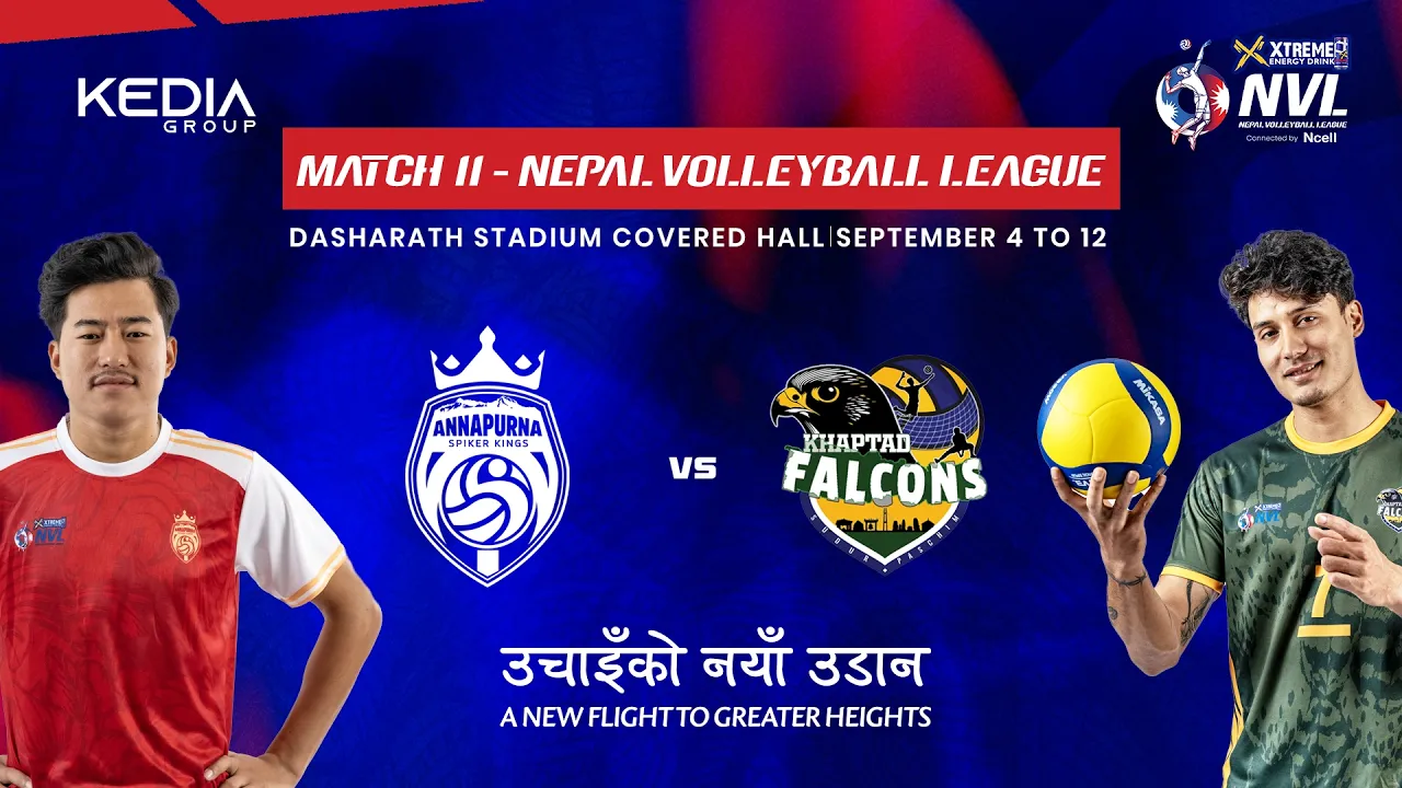 LIVE | Annapurna Spiker Kings vs Khaptad Falcons | Match 11 | NVL 2026