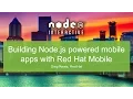 Building Node js powered mobile apps with Red Hat Mobile