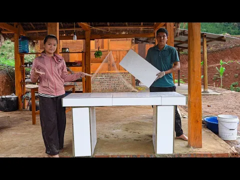 Dismantle the formwork and build an additional kitchen counter for more convenient cooking.