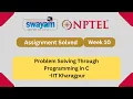 Problem Solving Through Programming In C Week 10 NPTEL ANSWERS 2024 NPTEL 2024
