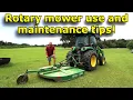 Important rotary mower tips John Deere 4066R and Frontier RC2072 tractor mower