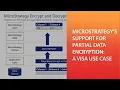 MicroStrategy s Support for Partial Data Encryption A Visa Use Case