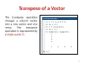 Matlab tutorial on Vector and Matrix